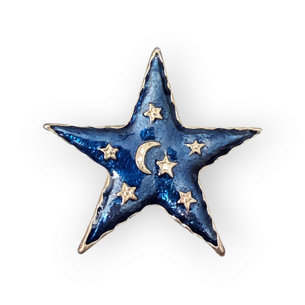 Vintage enamel‎ star brooch